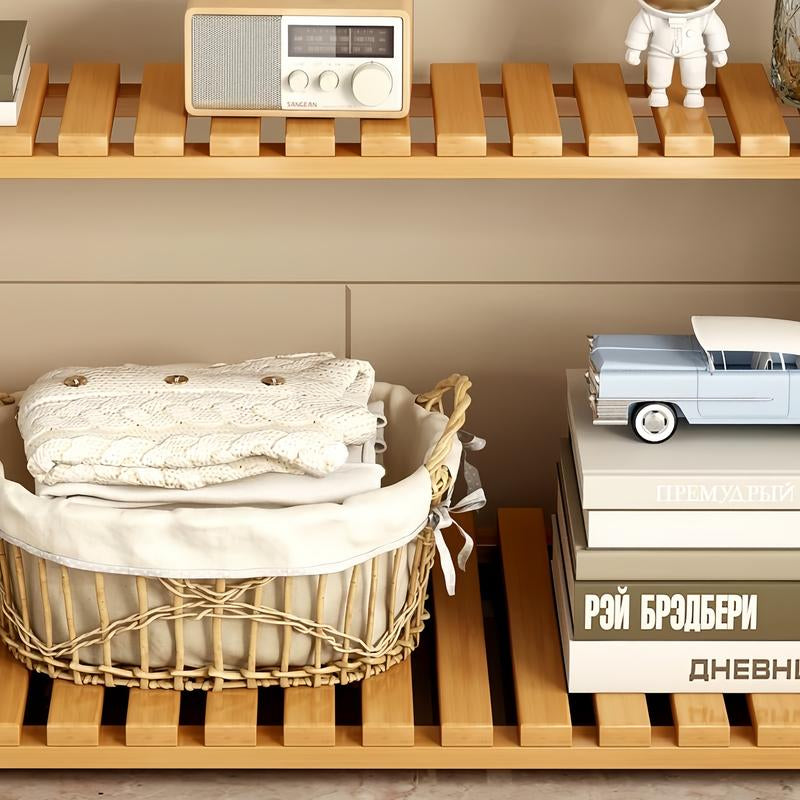 Trending Bamboo Desk Rack, 3-In-1 Plant Display & Storage Small Space Divider Home/Office/Balcony, Stylish MULTI-TIER Plant Stand, Double Duty: Plant Shelf + Book Organizer Natural Wood & Modern Design Perfect for Plant Moms/Dads! Wooden