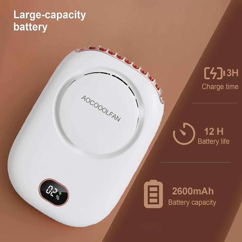 Portable Neck Fan, Handheld Mini Fan Small Personal Fan, Hand Held Fan USB Rechargeable Eyelash Fan for Woman Man Home Outdoor Travel