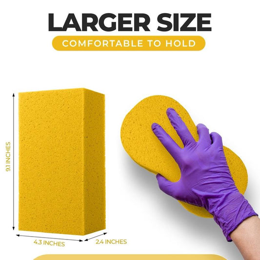 The Midas Sponge Set - Large Sponges for Cleaning - 2 Pack - Multi-Purpose Cleaning Sponge, Large Sponges for Cleaning, Household Cleaning Sponges, Tile Grout Sponge, Sponges for Painting, Large Sponge for Washing Cars Compostable