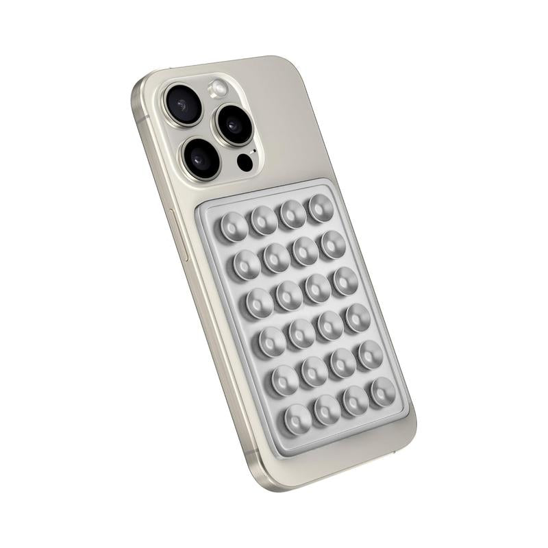 2CPS Suction Phone Case Adhesive Mount Silicon Sticky Phone Grip Hands-Free Mirror Shower Mobile Holder Accessories for Selfies and Videos