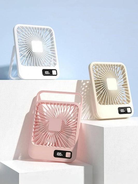 Ultra Quiet Small Fan with Strong Airflow, Portable Table Fan, Rechargeable Air Circulator Fan, USB Mini Fan for Office Dorm Bedroom Outdoor Travel