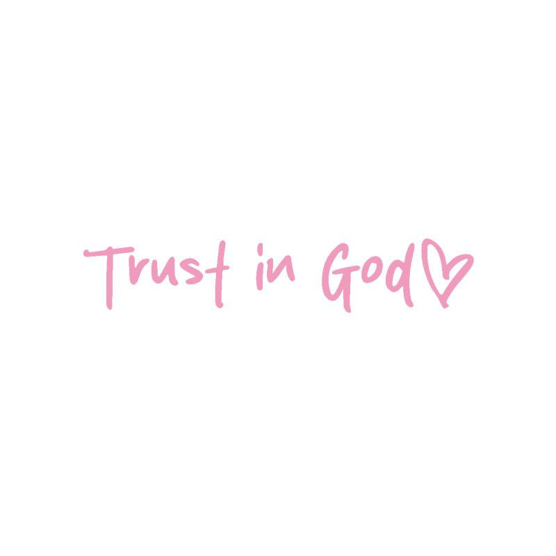 2Pcs Trust in God Car Rearview Mirror Sticker, Car Rearview Mirror Decal, Inspirational Vinyl Sticker, Ideal Christian Gift