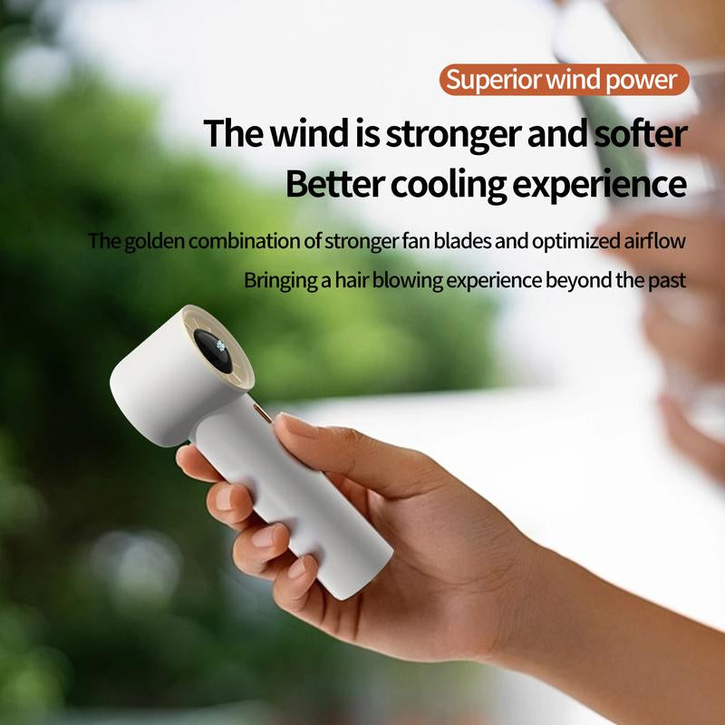 Yudodo Mini Handheld Fan with LED Display-5 Gear Wind,Powerful Wind,Usb Rechargeable,High Speed Fan,Stylish &Ultra