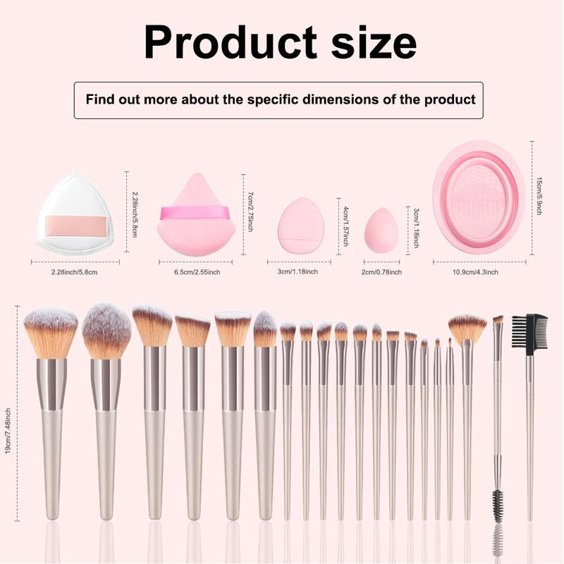 Makeup Brushes 33 Pcs Makeup Kit,Foundation Brush Eyeshadow Brush Make up Brushes Set (Pink, 33 Piece Set Large)