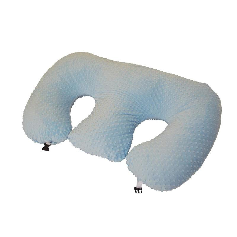 Twin Z Pillow Blue - Breastfeeding, Bottlefeeding, Tummy Time, Reflux, Support and Pregnancy! No Foam! the Ultimate Baby Essentials! the Best in Twins Baby Gear!
