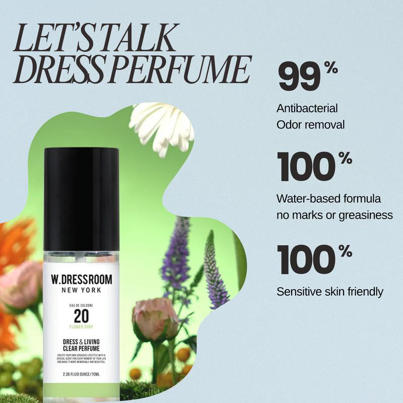 [W.Dressroom] Fresh & Clean Collection (No.45 & 53) - Korean Clean Girl Scent for Clothes, Fabrics, Rooms, Cars, Natural Odor Eliminator, Anti-Bacterial Perfume Mist, Hypoallergenic