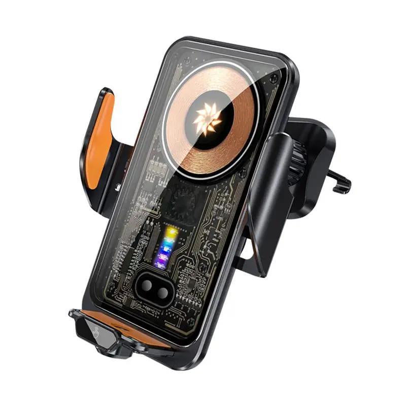 66W Car Air Outlet Phone Holder Wireless Charger, Car Phone Mount Wireless Charger with Infrared Sensor, Compatible with Iphone Samsung Xiaomi, Phone Holder Car Magnetic