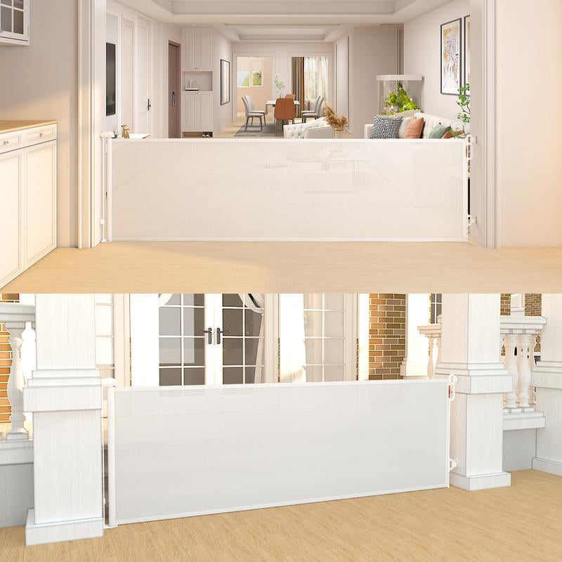 Momcozy Baby Gate 41'' Tall 118'' Wide【 Extra Wide 】For Large Opening Retractable Baby Gates for Child and Large Pets Safety Dog Gate