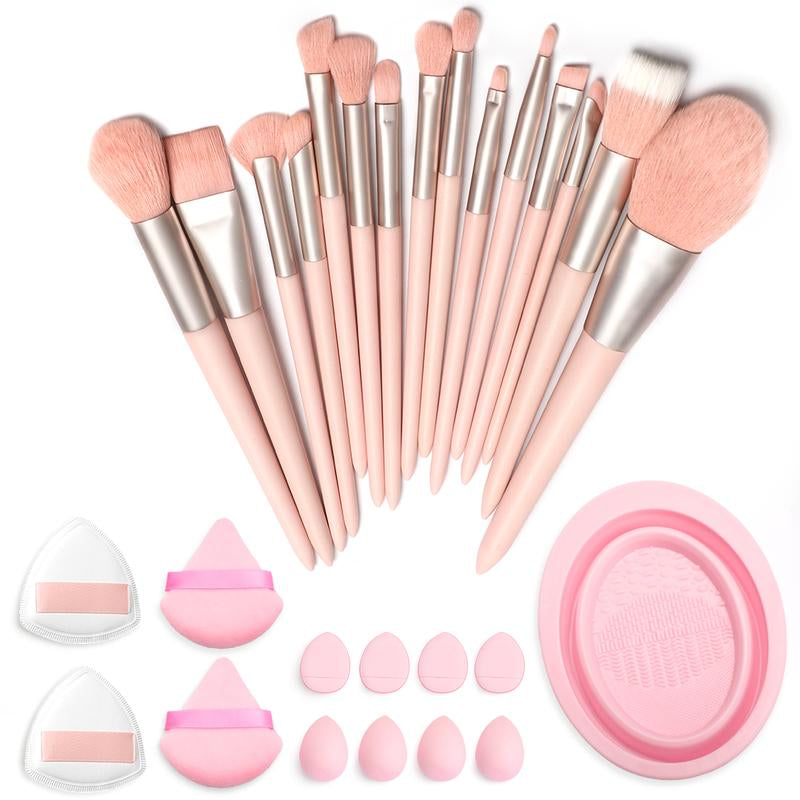 Makeup Brushes 33 Pcs Makeup Kit,Foundation Brush Eyeshadow Brush Make up Brushes Set (Pink, 33 Piece Set Large)