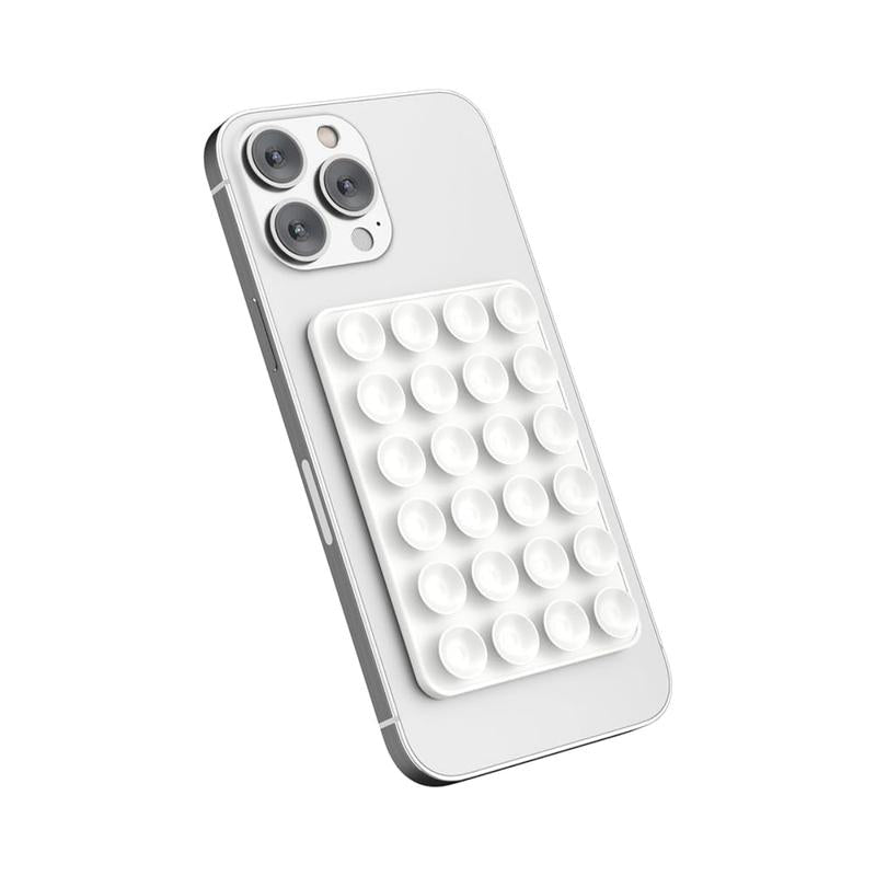 2CPS Suction Phone Case Adhesive Mount Silicon Sticky Phone Grip Hands-Free Mirror Shower Mobile Holder Accessories for Selfies and Videos