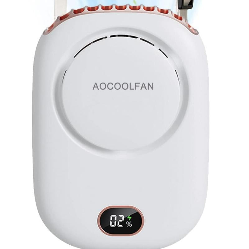 Portable Neck Fan, Handheld Mini Fan Small Personal Fan, Hand Held Fan USB Rechargeable Eyelash Fan for Woman Man Home Outdoor Travel