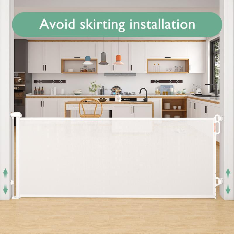 Momcozy Baby Gate 41'' Tall 118'' Wide【 Extra Wide 】For Large Opening Retractable Baby Gates for Child and Large Pets Safety Dog Gate