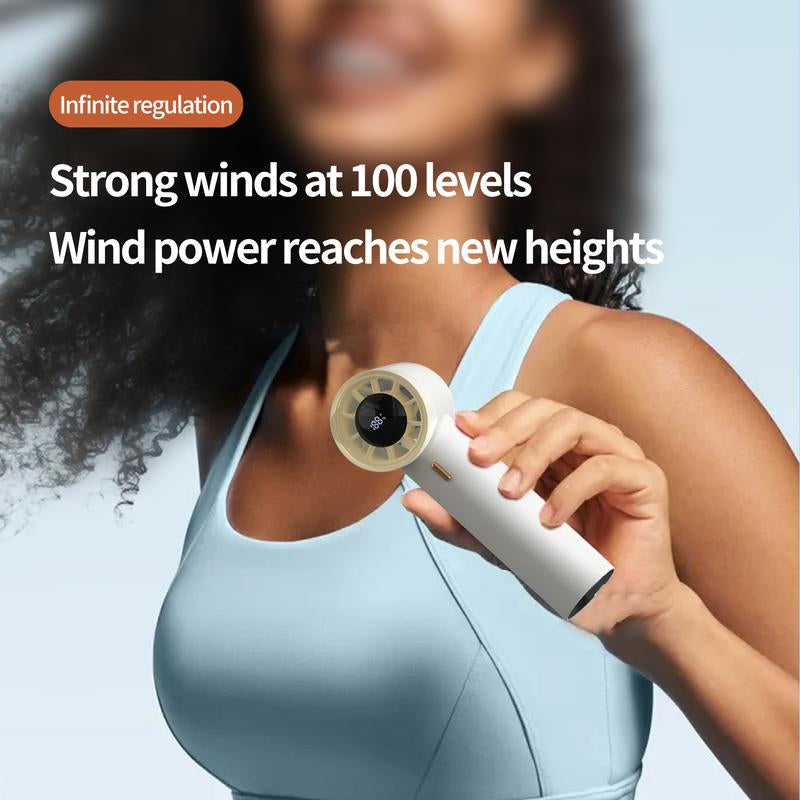 Yudodo Mini Handheld Fan with LED Display-5 Gear Wind,Powerful Wind,Usb Rechargeable,High Speed Fan,Stylish &Ultra