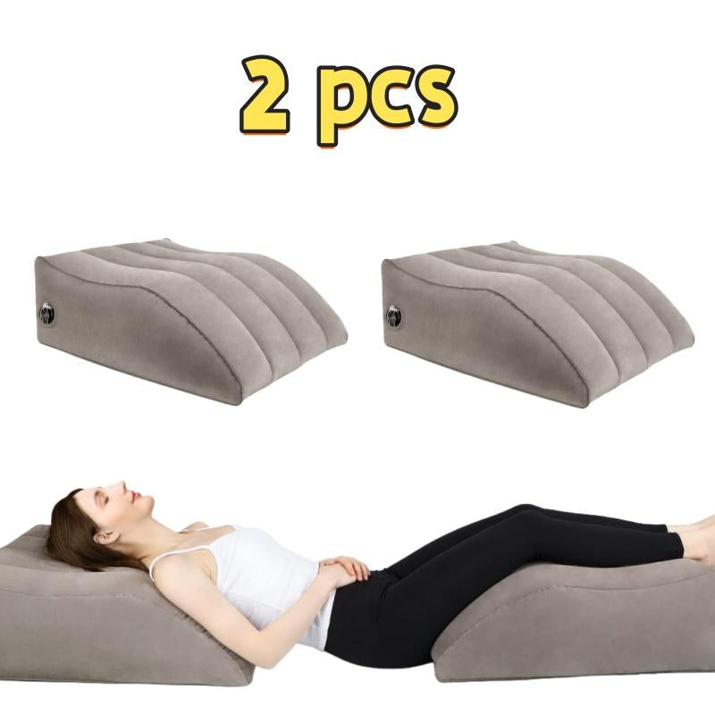 Wedge Pillow for Sleeping - Inflatable Leg Elevation Pillow for Swelling,Circulation,Leg & Back Pain Relief,Leg Support Polyvinyl Chloride Pillow for after Aurgery,Hip,Foot,Ankle Recovery