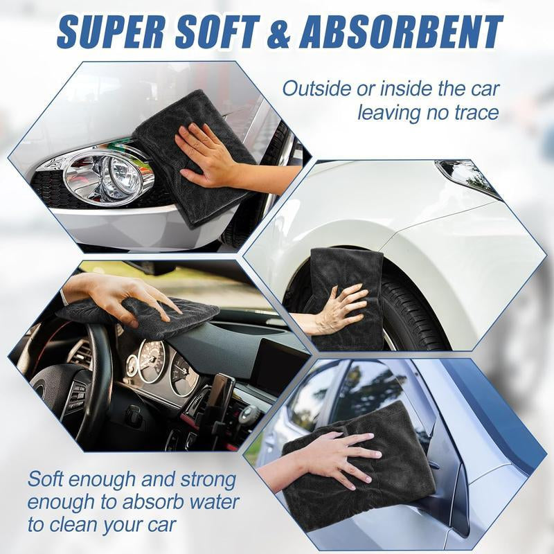 DALUCO Twist Ring Ultra-Absorbent Car Drying Towel, Ultra-Absorbent Car Towel, Car Drying Towel, 1300GSM Microfiber Towel
