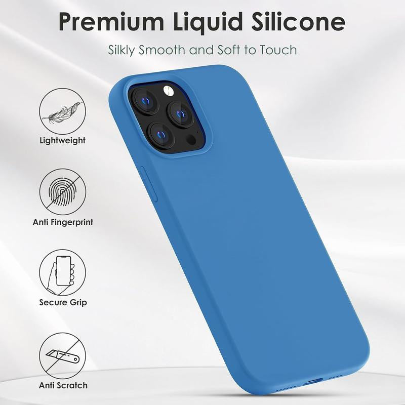 Entronix Liquid Silicone Case Designed for Iphone 16, Plus, Pro Max, Shockproof Slim Cover, Protective Smartphone Accessories Pad Protection