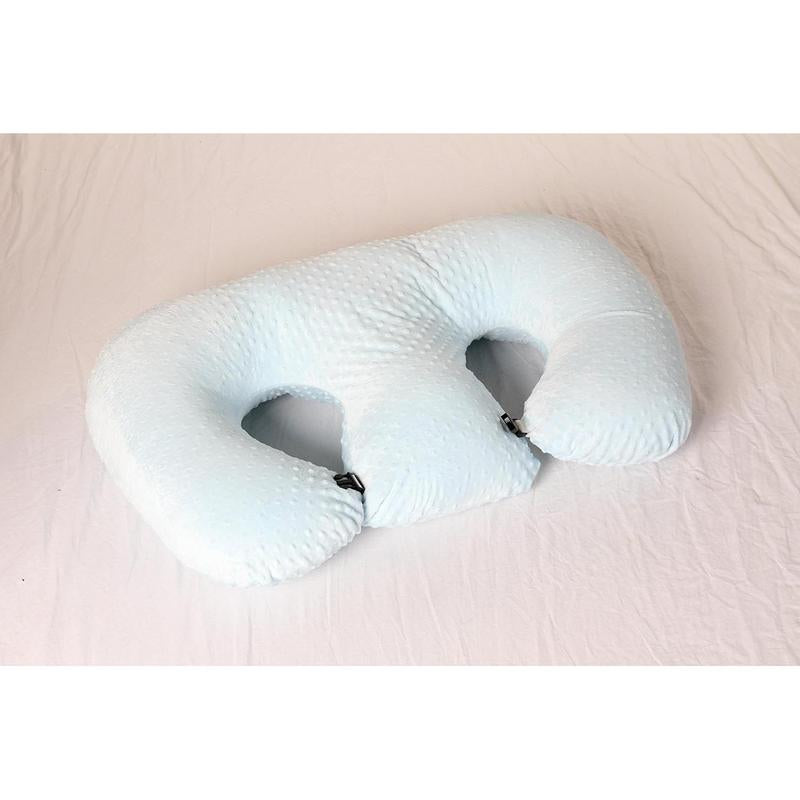 Twin Z Pillow Blue - Breastfeeding, Bottlefeeding, Tummy Time, Reflux, Support and Pregnancy! No Foam! the Ultimate Baby Essentials! the Best in Twins Baby Gear!