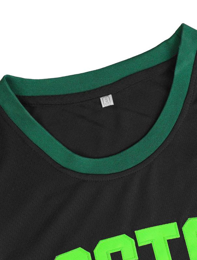 Men'S Boston Basketball Jersey, round Neck, Breathable and Quick-Drying, Retro Jersey, Sleeveless Vest, Casual Sportswear