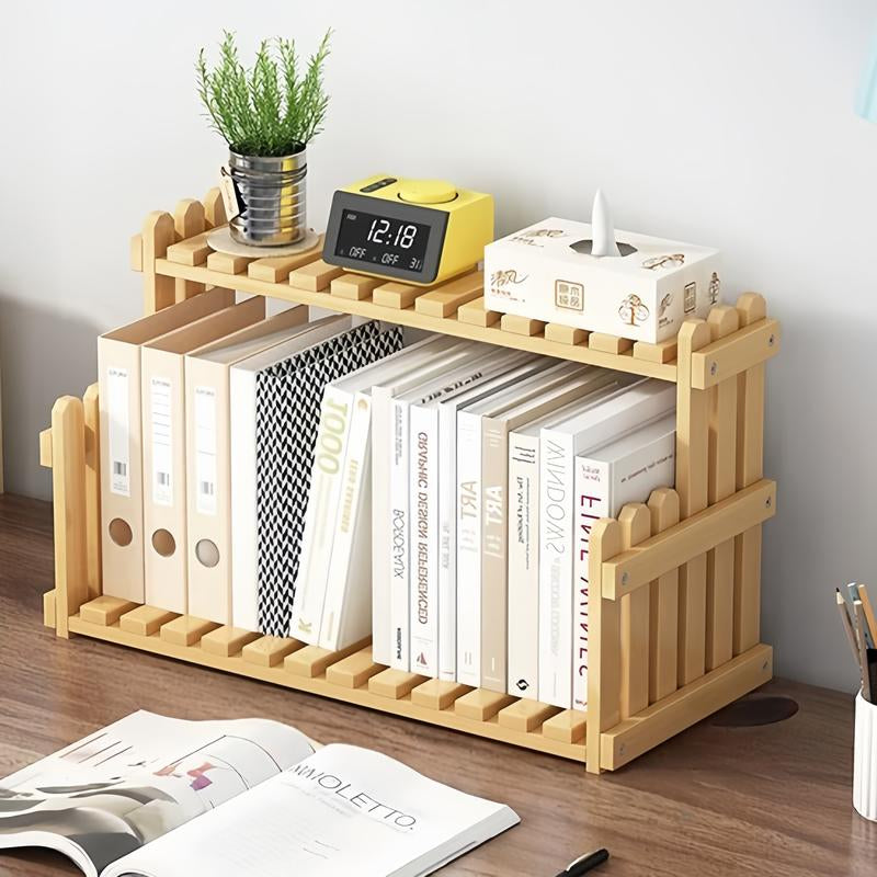 Trending Bamboo Desk Rack, 3-In-1 Plant Display & Storage Small Space Divider Home/Office/Balcony, Stylish MULTI-TIER Plant Stand, Double Duty: Plant Shelf + Book Organizer Natural Wood & Modern Design Perfect for Plant Moms/Dads! Wooden
