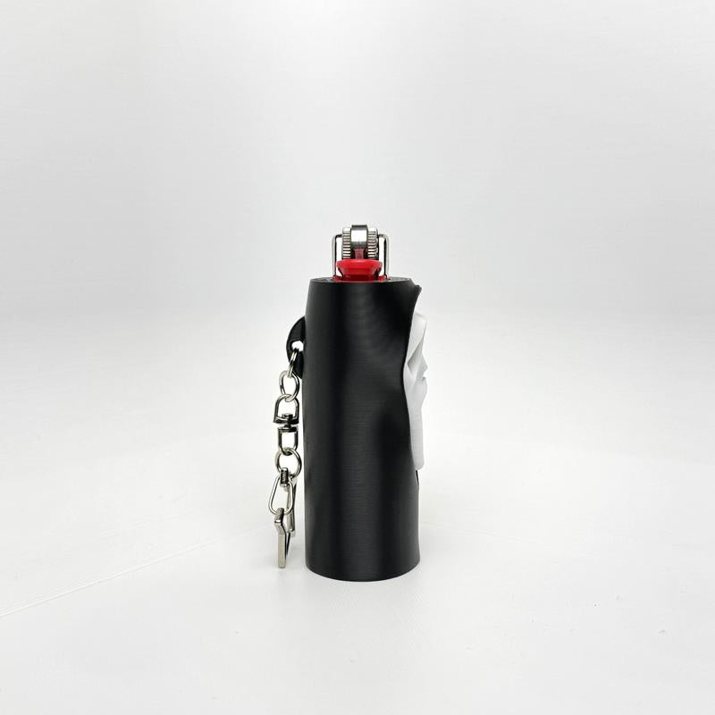 Ghost Face Lighter Sleeve Keychain Halloween BIC Accessory | Lightweight, Giftable Sleeve for Festivals & Everyday Use