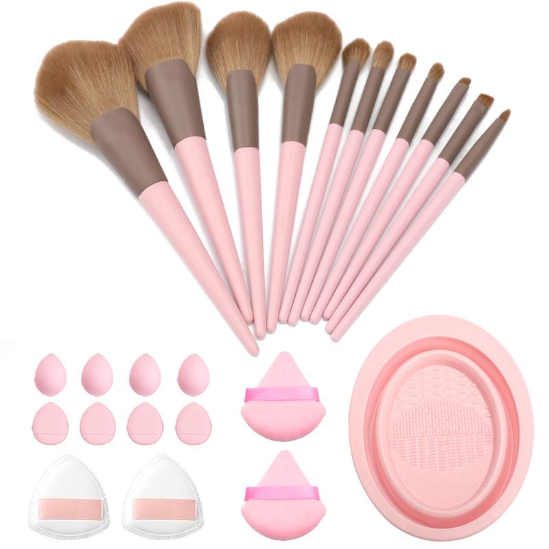 Makeup Brushes 33 Pcs Makeup Kit,Foundation Brush Eyeshadow Brush Make up Brushes Set (Pink, 33 Piece Set Large)