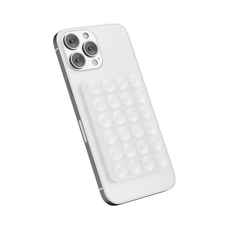 2CPS Suction Phone Case Adhesive Mount Silicon Sticky Phone Grip Hands-Free Mirror Shower Mobile Holder Accessories for Selfies and Videos