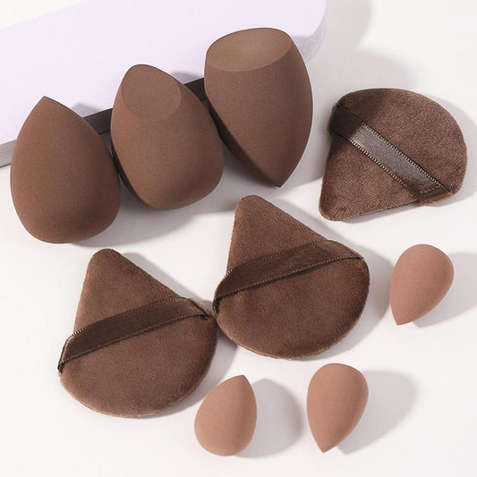 Makeup Tools Set for Women Summer Makeup, 9 Counts/Set Including 6 Beauty Blender & 3 Makeup Powder Puffs, Cosmetics Makeup Tool Soft Cosmetic Accessories for Contouring, Blending, Facial Detailing