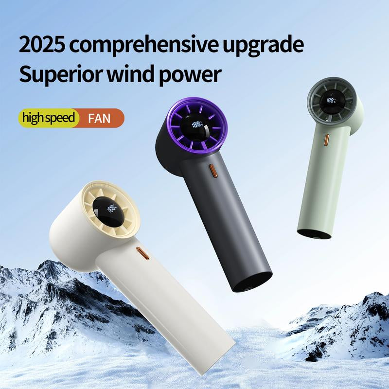 Yudodo Mini Handheld Fan with LED Display-5 Gear Wind,Powerful Wind,Usb Rechargeable,High Speed Fan,Stylish &Ultra