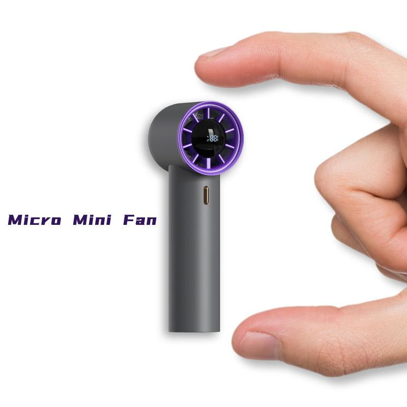 Yudodo Mini Handheld Fan with LED Display-5 Gear Wind,Powerful Wind,Usb Rechargeable,High Speed Fan,Stylish &Ultra