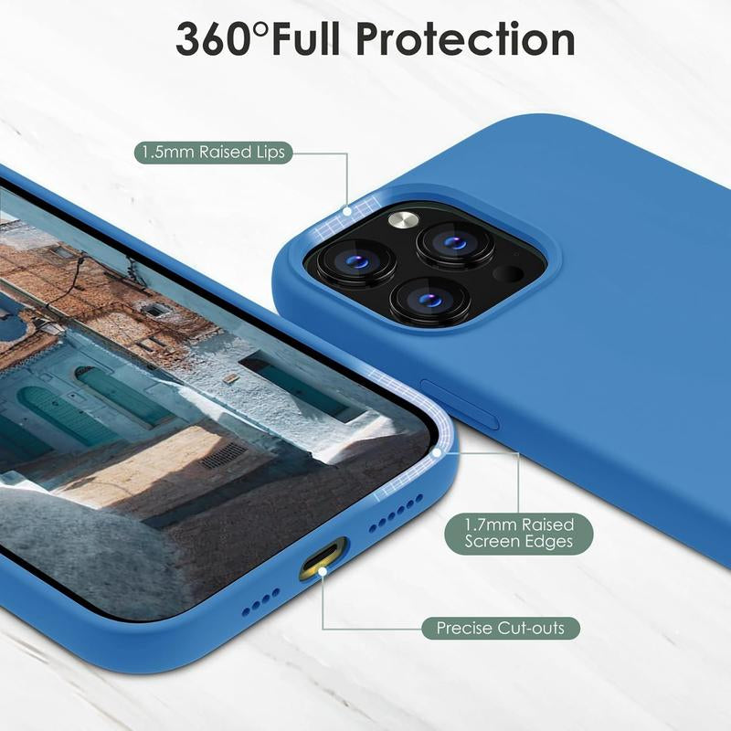 Entronix Liquid Silicone Case Designed for Iphone 16, Plus, Pro Max, Shockproof Slim Cover, Protective Smartphone Accessories Pad Protection