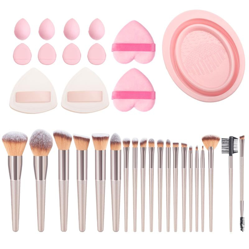 Makeup Brushes 33 Pcs Makeup Kit,Foundation Brush Eyeshadow Brush Make up Brushes Set (Pink, 33 Piece Set Large)