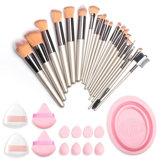 Makeup Brushes 33 Pcs Makeup Kit,Foundation Brush Eyeshadow Brush Make up Brushes Set (Pink, 33 Piece Set Large)