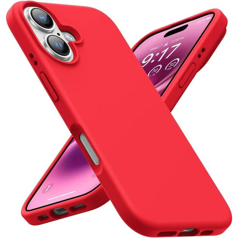 Entronix Liquid Silicone Case Designed for Iphone 16, Plus, Pro Max, Shockproof Slim Cover, Protective Smartphone Accessories Pad Protection