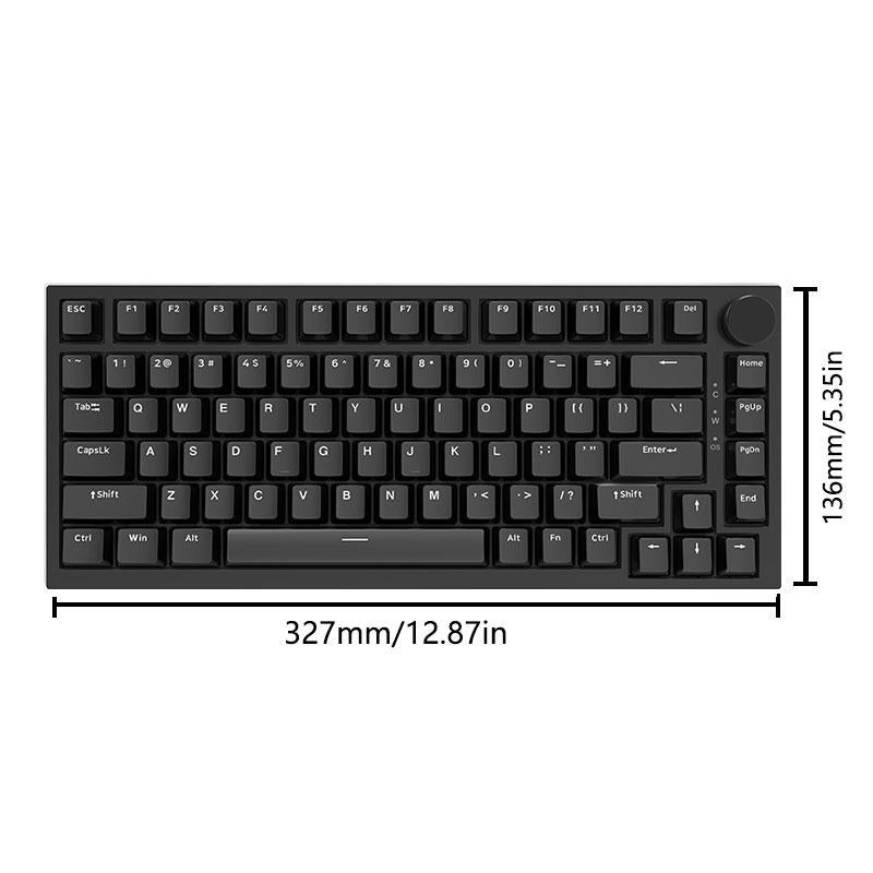 AJAZZ AK820 Wired Mechanical Keyboard, Hot Swappable Socket Gasket Structure Customization Keyboard, RGB Layer Filling PBT Keycap Keyboard for Gaming, Office, Home