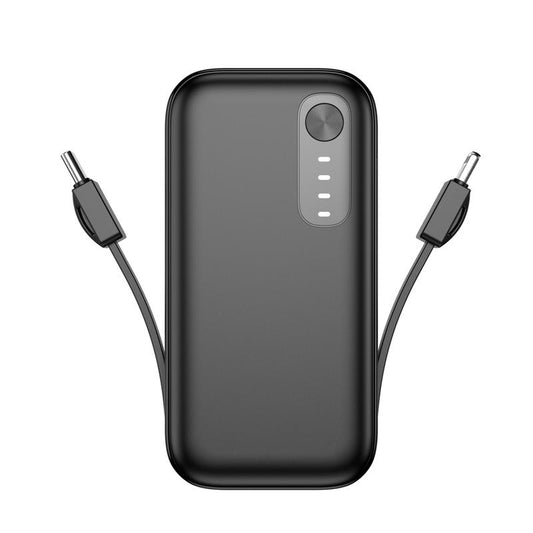5000Mah Mini Portable Charger,15W QC3.0 Fast Charing USB C Power Bank with Built-In Cables, Portable External Battery Pack for Iphone 16/15/14 Series, Android, Etc
