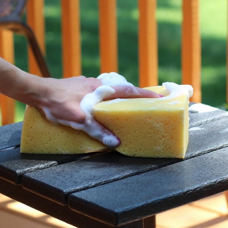 The Midas Sponge Set - Large Sponges for Cleaning - 2 Pack - Multi-Purpose Cleaning Sponge, Large Sponges for Cleaning, Household Cleaning Sponges, Tile Grout Sponge, Sponges for Painting, Large Sponge for Washing Cars Compostable