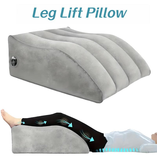 Wedge Pillow for Sleeping - Inflatable Leg Elevation Pillow for Swelling,Circulation,Leg & Back Pain Relief,Leg Support Polyvinyl Chloride Pillow for after Aurgery,Hip,Foot,Ankle Recovery