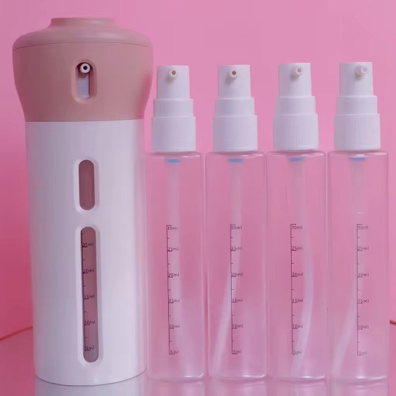 4-In-1 Travel Bottle Set Portable Cosmetics Lotion Perfume Refillable Bottle Travel Liquid Container Portable Tool