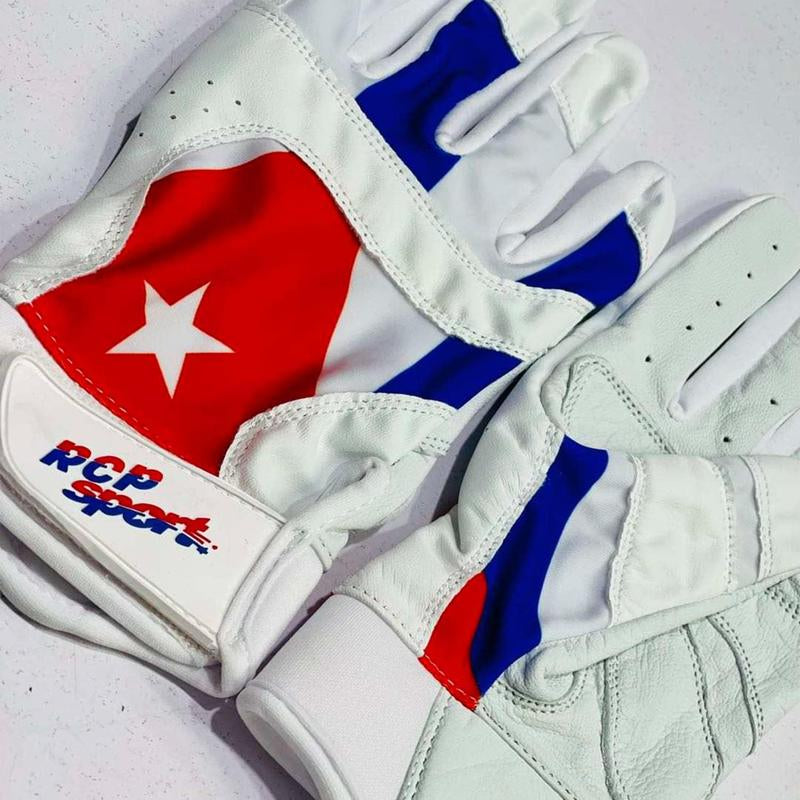 RCP Products Cuban Baseball and Softball Batting Gloves Rip and Tear Resistant Reinforced Crotch Adjustable Sizes Guantes De Bateo