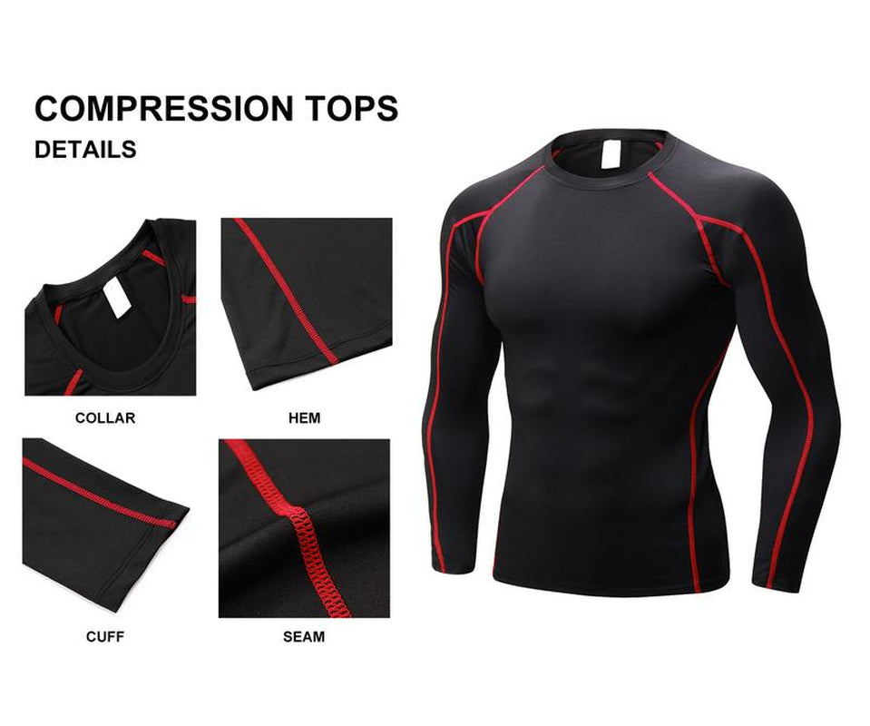 3 Pack Mens Compression Shirts Long Sleeve Quick Dry for Workout Running Athletic Base Layer Sportswear Technical Warmth Training Tops Fitness Apparel