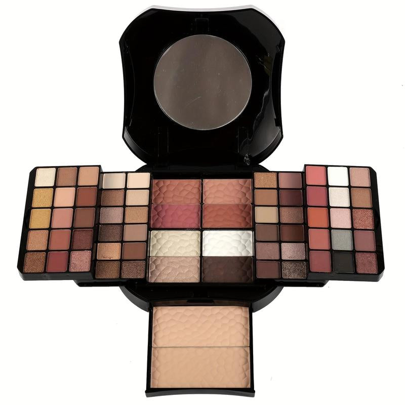 Multi-Functional Makeup Set, 1 Count Earth Color Cosmetic Eyeshadow, Blush Powder, Contouring Powder, Natural Color Make up Kit for Women & Girls Home and Travel Use