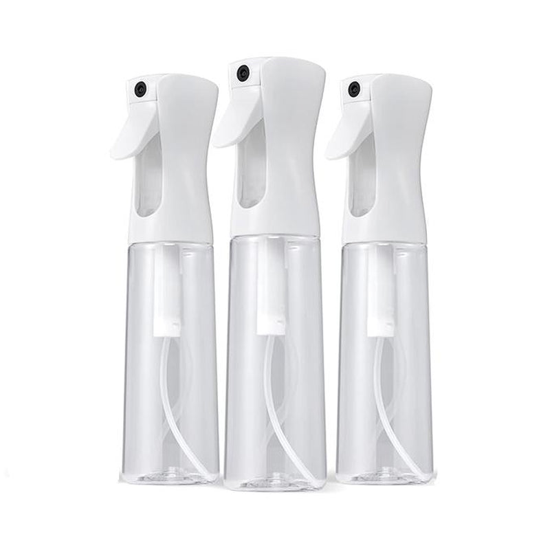 Continuous Spray Bottle with Ultra Fine Mist- Continuous Mister Spray Bottle for Hairstyling, Cleaning, Plants, Pets, Barbers, Salons, High Pressure Spray Bottle, Portable Refillable Mist Sprayer (Clear - 7.04Oz/200Ml)